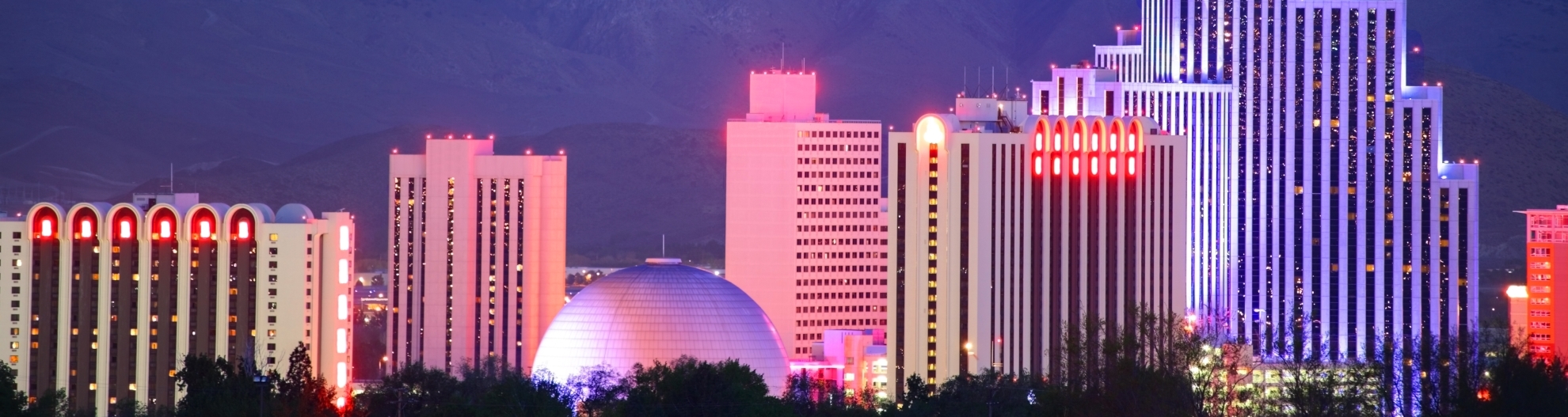 Downtown Reno, Nevada at night